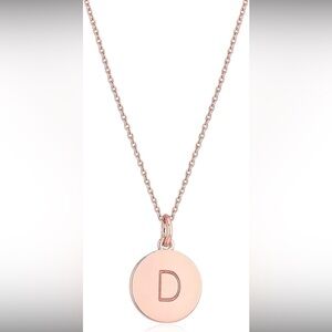 Kate Spade New York Initial Pendant Necklace D Rose Gold